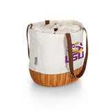 LSU Tigers Coronado Canvas and Willow Basket Tote
