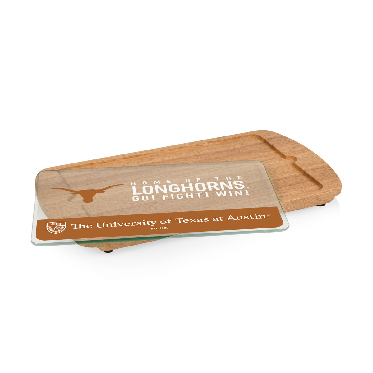 Texas Longhorns Billboard Glass Top Serving Tray