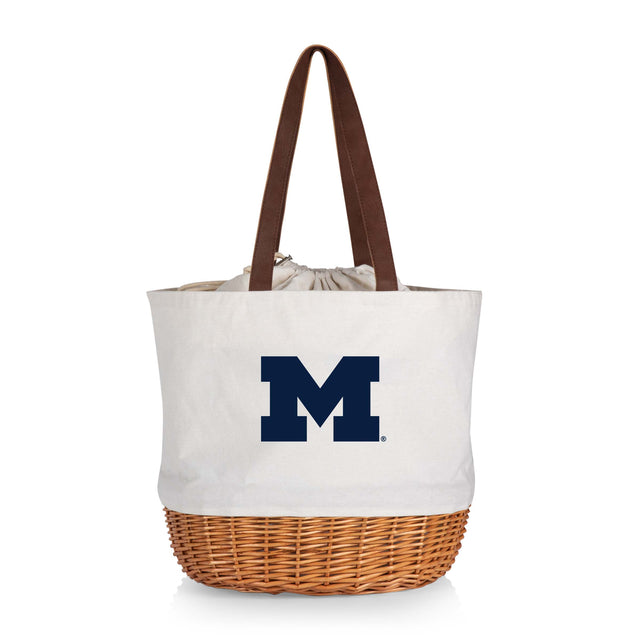 Michigan Wolverines Coronado Canvas and Willow Basket Tote