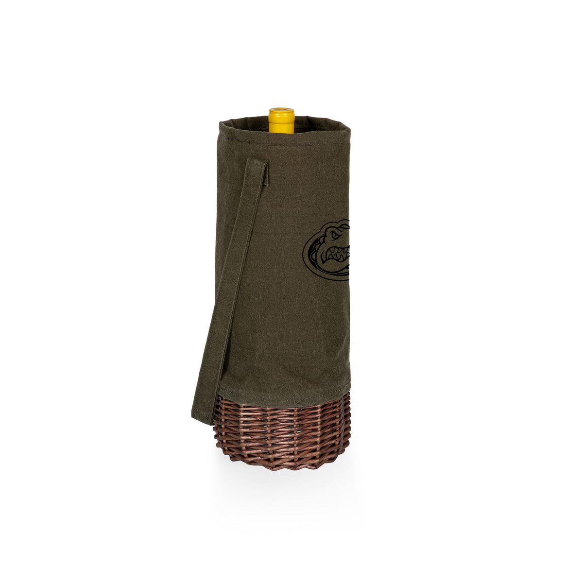 Florida Gators Malbec Insulated Canvas and Willow Wine Bottle Basket