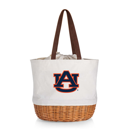 Auburn Tigers Coronado Canvas and Willow Basket Tote