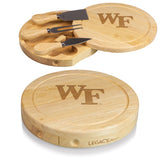 Wake Forest Demon Deacons Brie Cheese Cutting Board & Tools Set