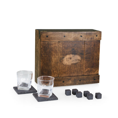 Kansas Jayhawks Whiskey Box Gift Set