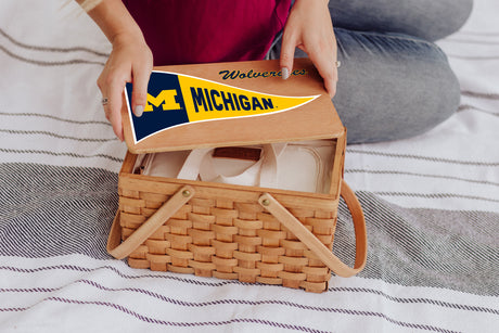 Michigan Wolverines Poppy Personal Picnic Basket