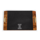 Illinois Fighting Illini Covina Acacia and Slate Serving Tray