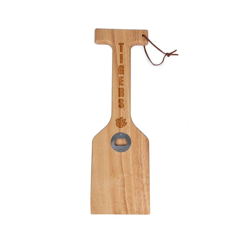 Clemson Tigers Hardwood BBQ Grill Scraper with Bottle Opener