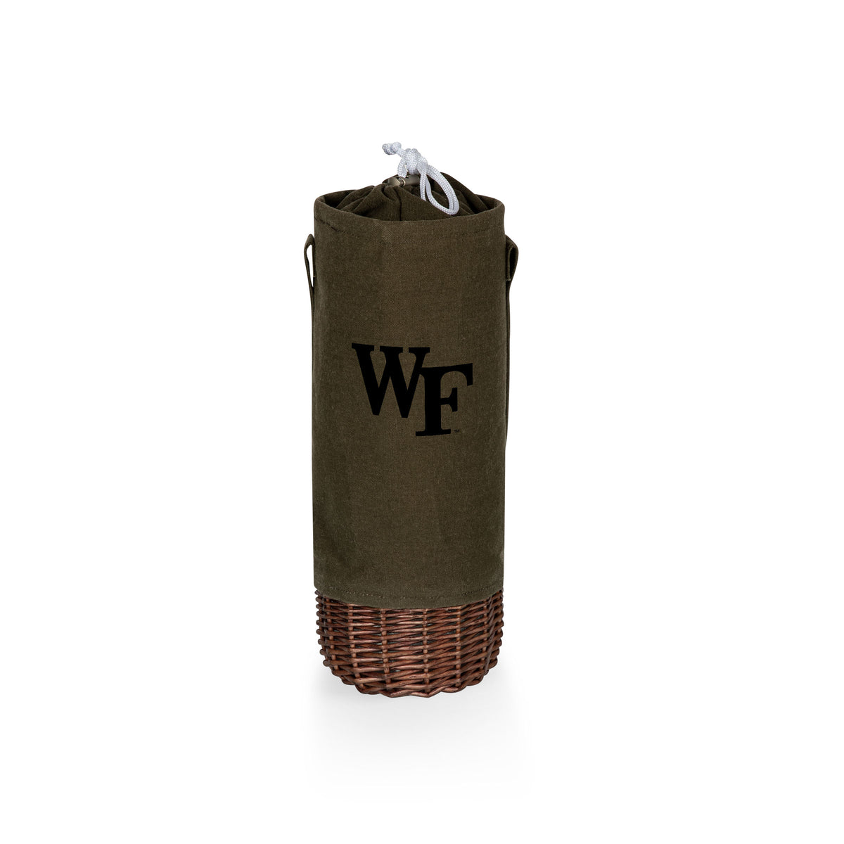 Wake Forest Demon Deacons Malbec Insulated Canvas and Willow Wine Bottle Basket