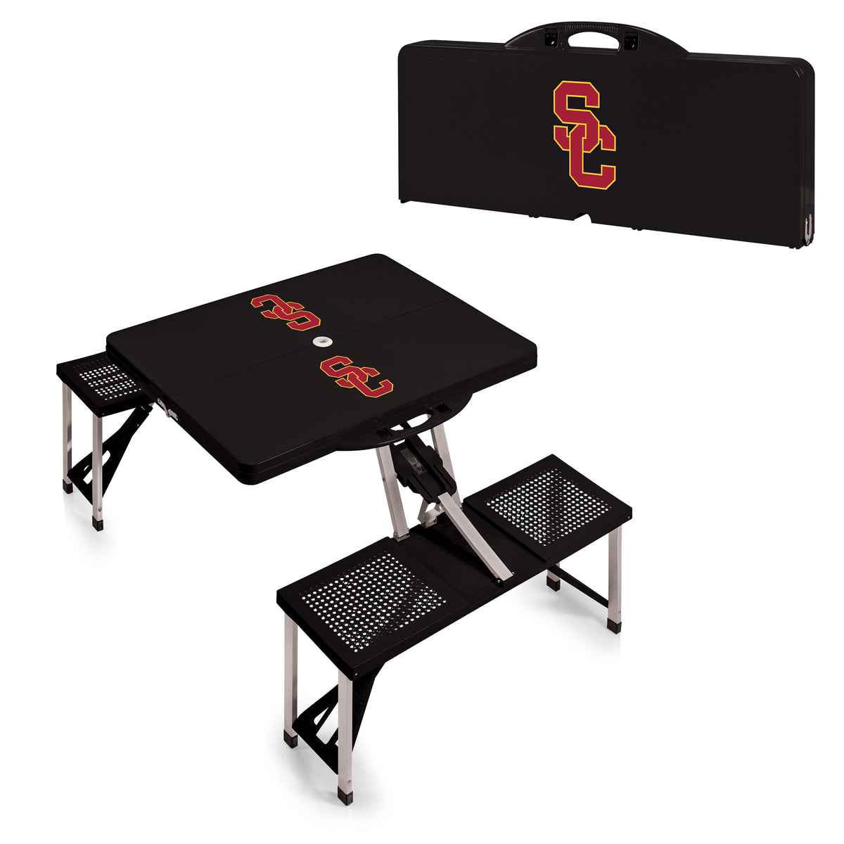 USC Trojans Portable Folding Picnic Table with Seats