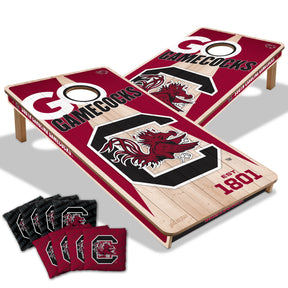 South Carolina Gamecocks 2x4 All Wood Cornhole Game Set