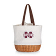 Mississippi State Bulldogs Coronado Canvas and Willow Basket Tote