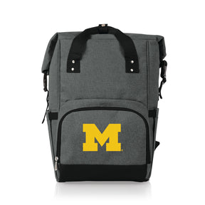 Michigan Wolverines On The Go Roll-Top Cooler Backpack