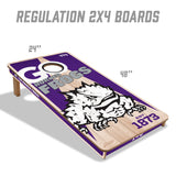 TCU Horned Frogs 2x4 All Wood Cornhole Game Set