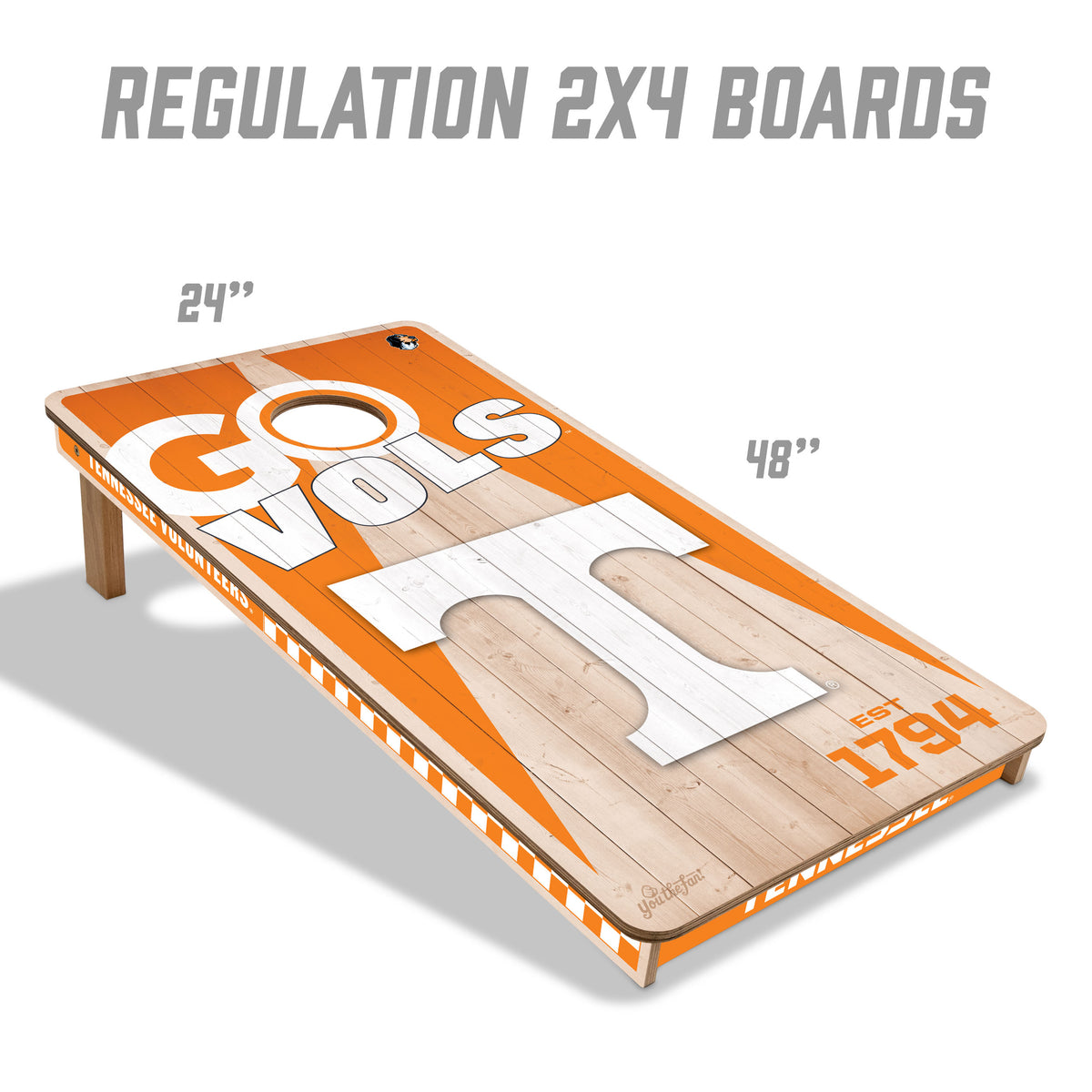 Tennessee Volunteers 2x4 All Wood Cornhole Game Set