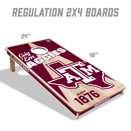 Texas A&M Aggies 2x4 All Wood Cornhole Game Set