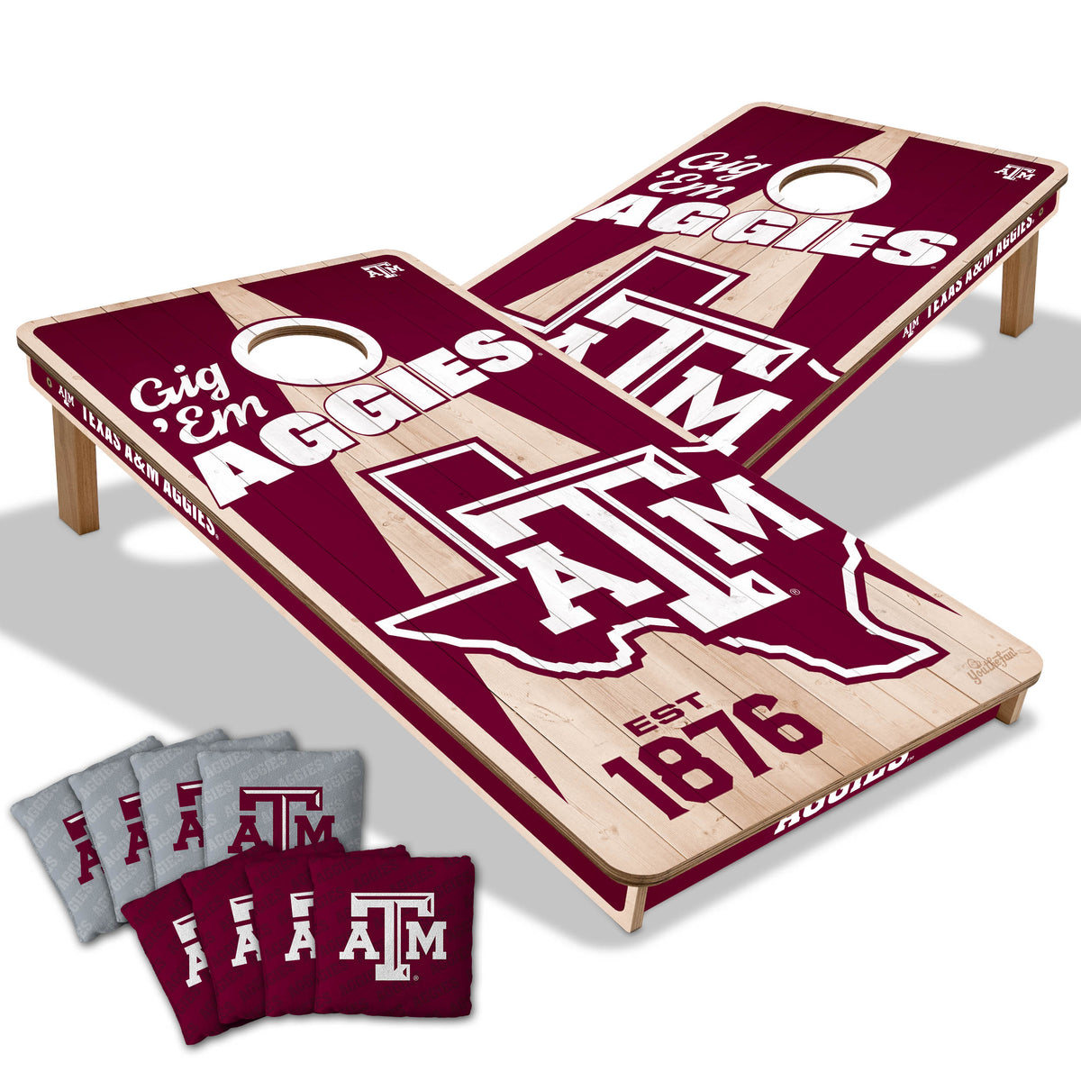 Texas A&M Aggies 2x4 All Wood Cornhole Game Set