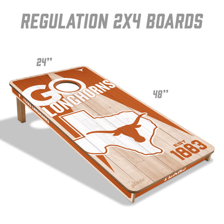 Texas Longhorns 2x4 All Wood Cornhole Game Set