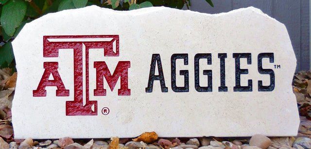 Show your love for the Texas A&M Aggies when you add this Engraved Limestone Decorative Stone to your collection.