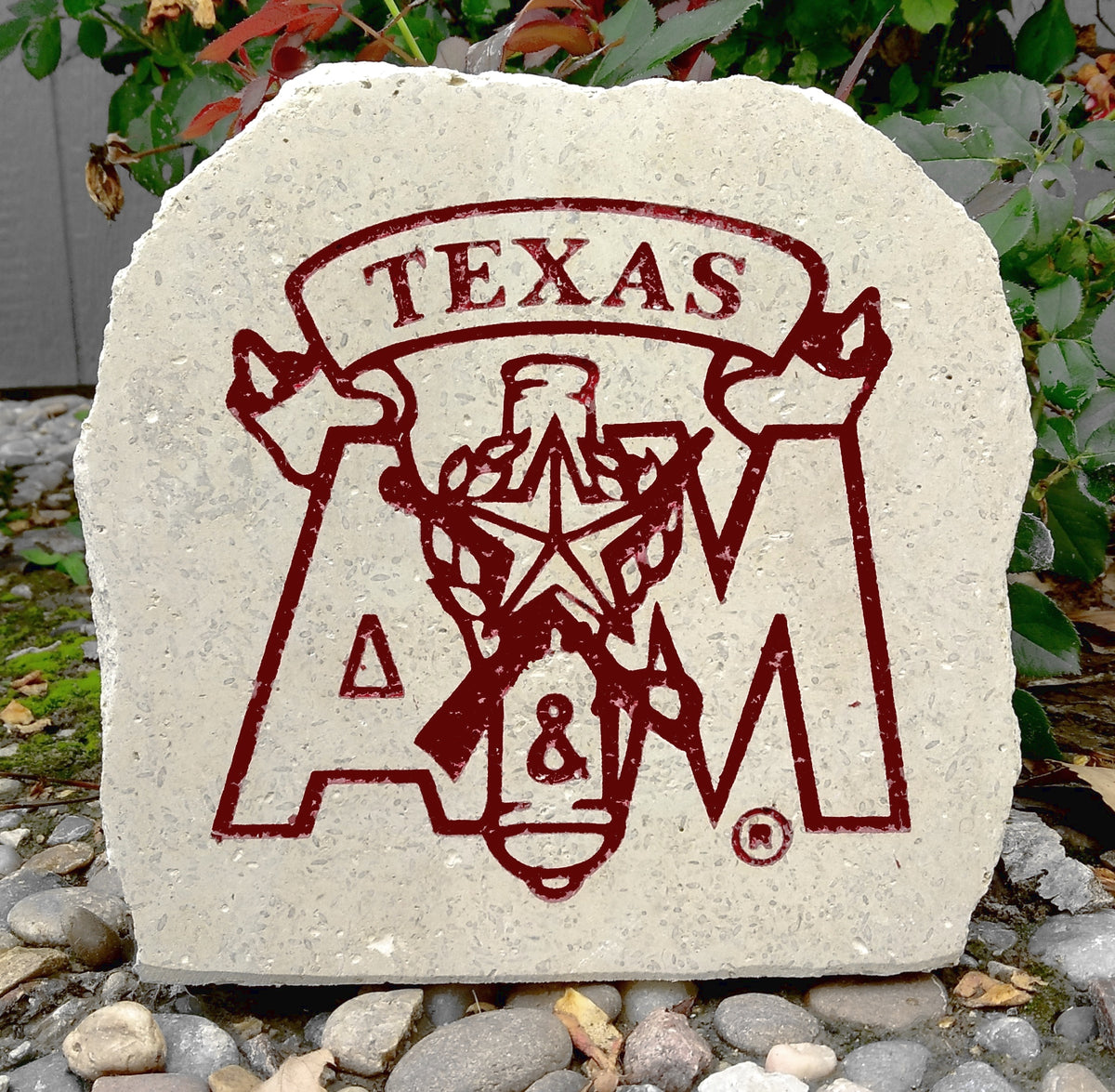 Show your love for the Texas A&M Aggies when you add this Engraved Limestone Decorative Stone to your collection.
