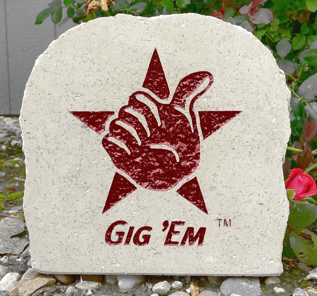 Show your love for the Texas A&M Aggies when you add this Engraved Limestone Decorative Stone to your collection.