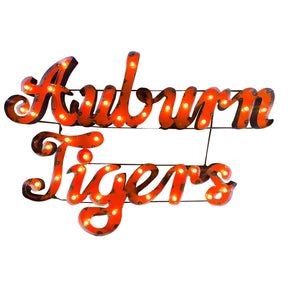Auburn Tigers Recycled Metal Wall Decor Tigers Illuminated