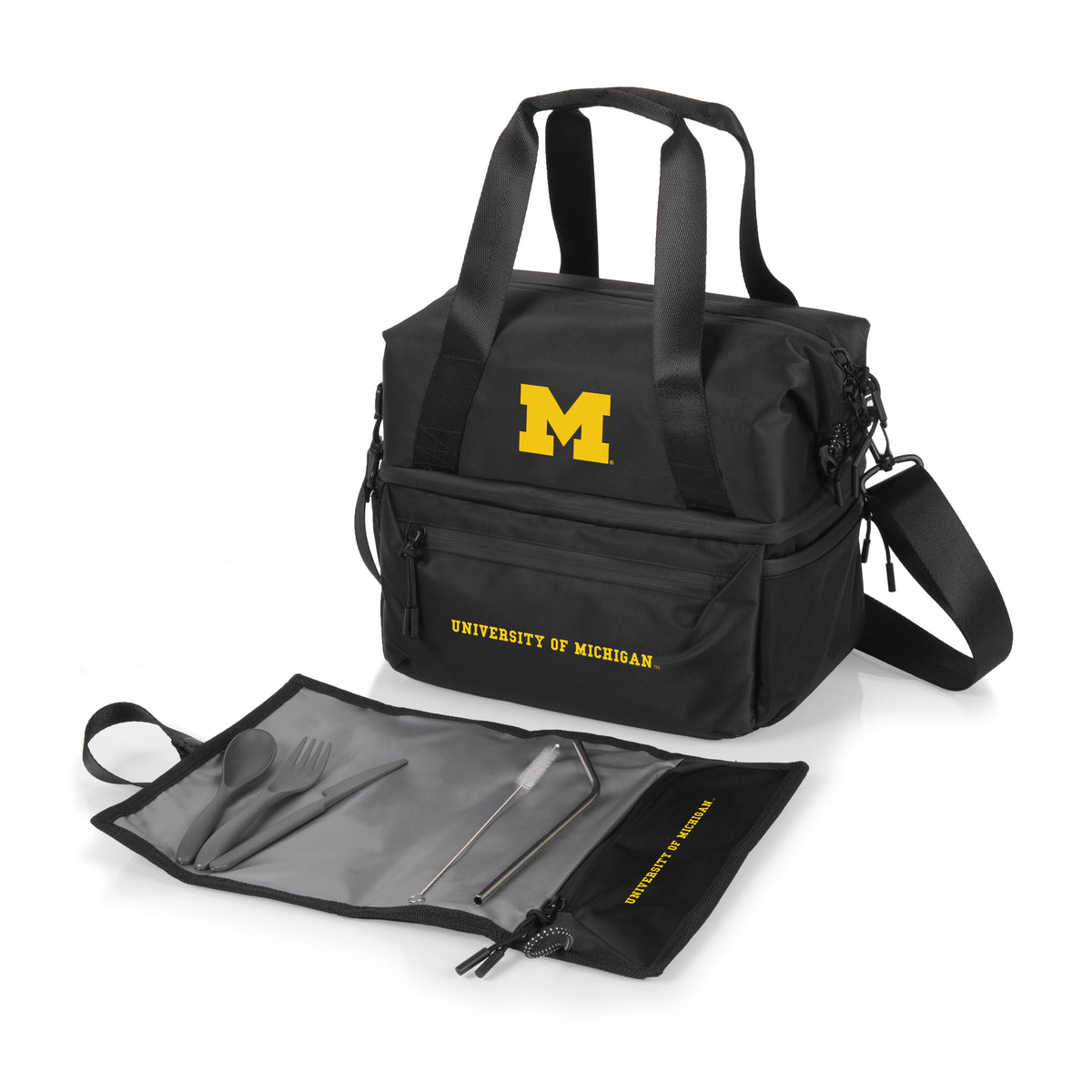 Michigan Wolverines Eco-Friendly Lunch Bag Cooler with Utensils