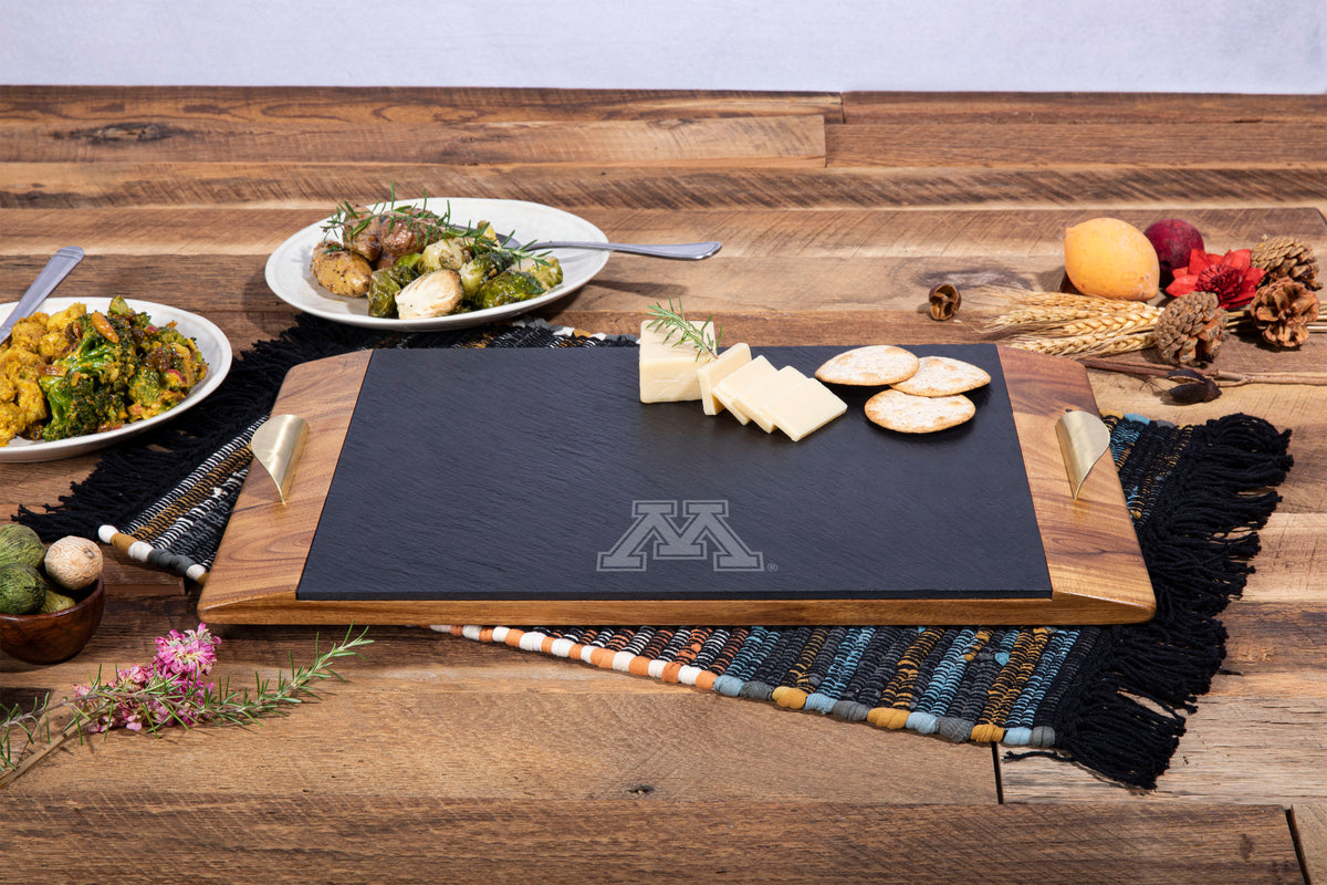 Minnesota Golden Gophers Covina Acacia and Slate Serving Tray