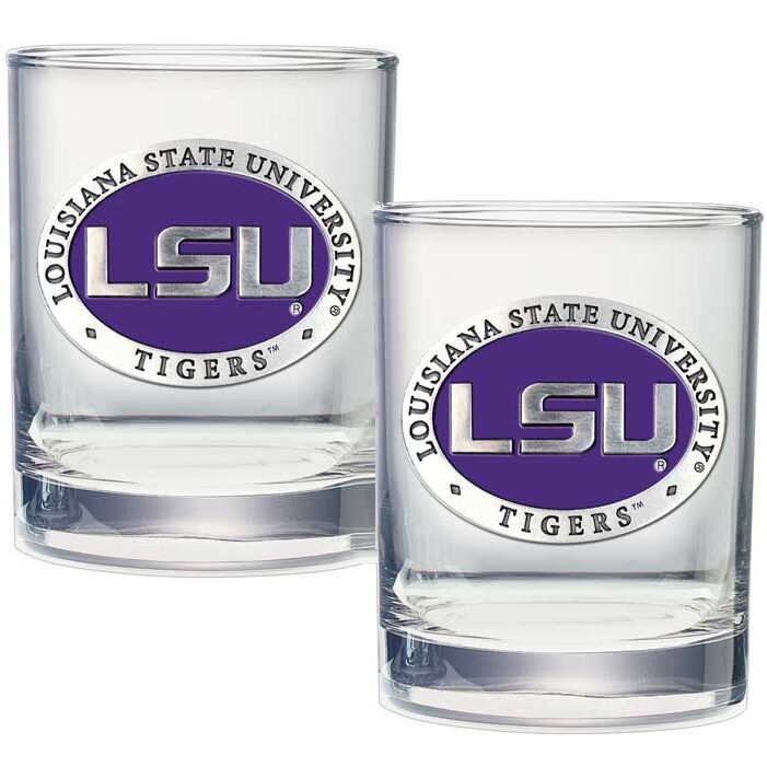 LSU Tigers Cocktail Glasses Set of Two – College Logo Stuff