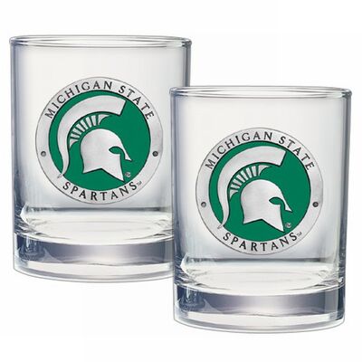 MSU Spartans Cocktail Glasses Set of Two