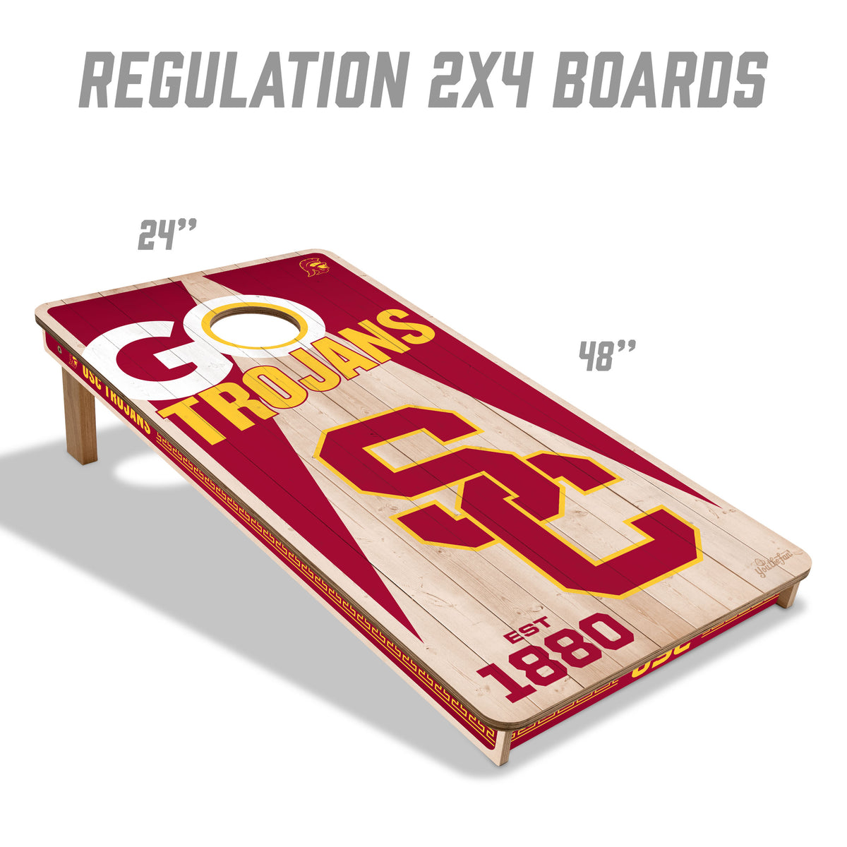 USC Trojans 2x4 All Wood Cornhole Game Set