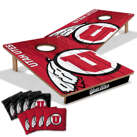 Utah Utes 2x3 All Wood Cornhole Game Set