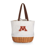 Minnesota Golden Gophers Coronado Canvas and Willow Basket Tote
