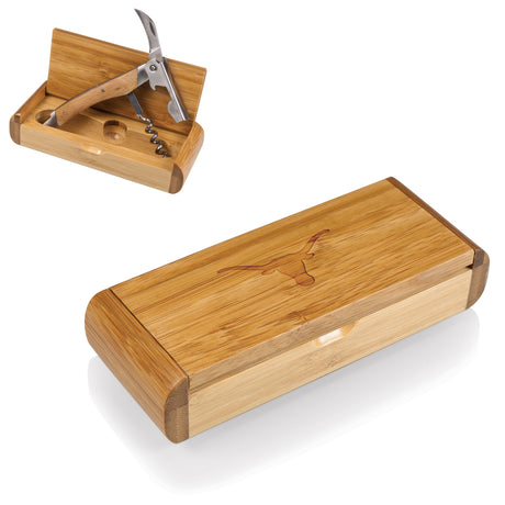 Texas Longhorns Elan Deluxe Corkscrew In Bamboo Box