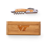 Virginia Tech Hokies Elan Deluxe Corkscrew In Bamboo Box