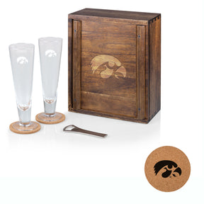 Iowa Hawkeyes Pilsner Beer Glass Gift Set