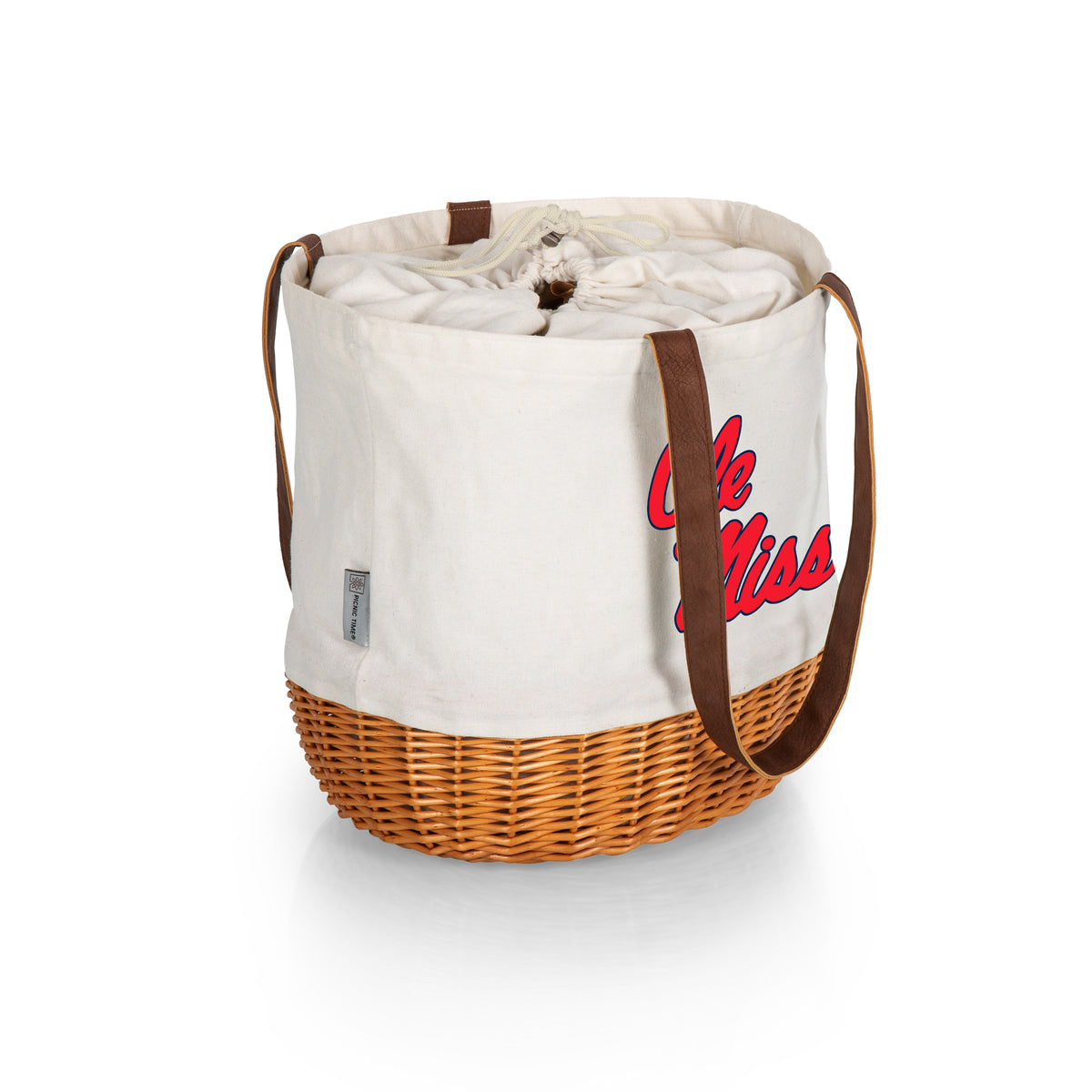 Mississippi Rebels Coronado Canvas and Willow Basket Tote