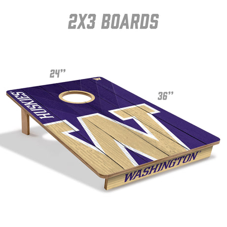 Washington Huskies 2x3 All Wood Cornhole Game Set