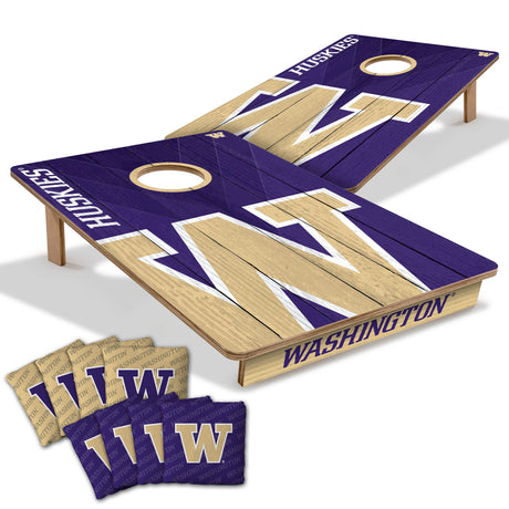 Washington Huskies 2x3 All Wood Cornhole Game Set