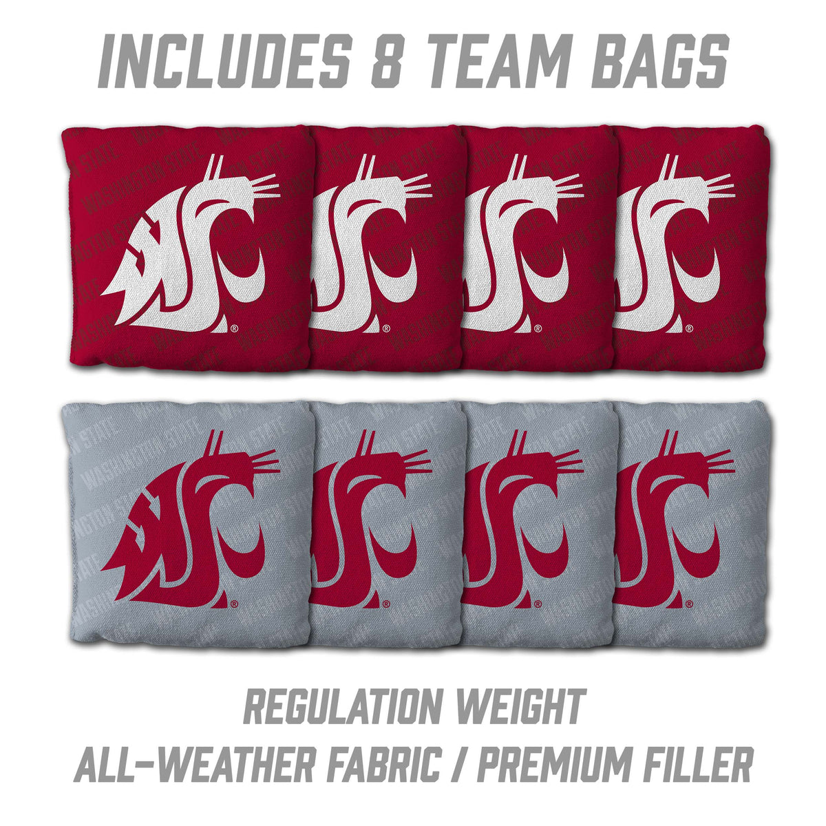Washington State Cougars 2x3 All Wood Cornhole Game Set