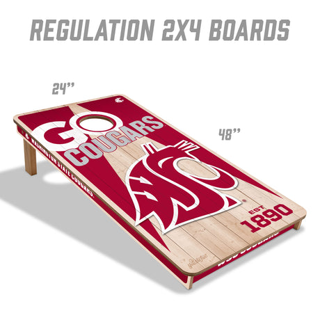 Washington State Cougars 2x4 All Wood Cornhole Game Set