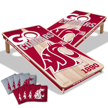 Washington State Cougars 2x4 All Wood Cornhole Game Set