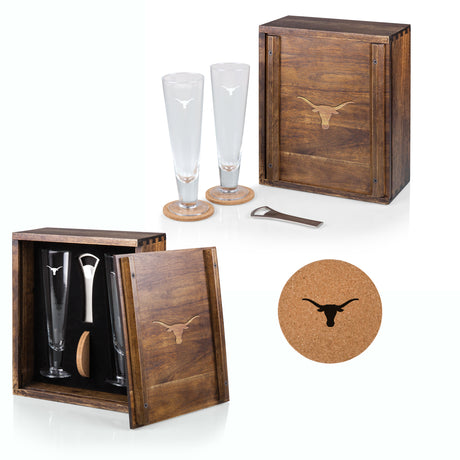 Texas Longhorns Pilsner Beer Glass Gift Set