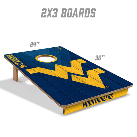 West Virginia Mountaineers 2x3 All Wood Cornhole Game Set