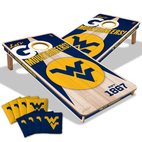 West Virginia Mountaineers 2x4 All Wood Cornhole Game Set