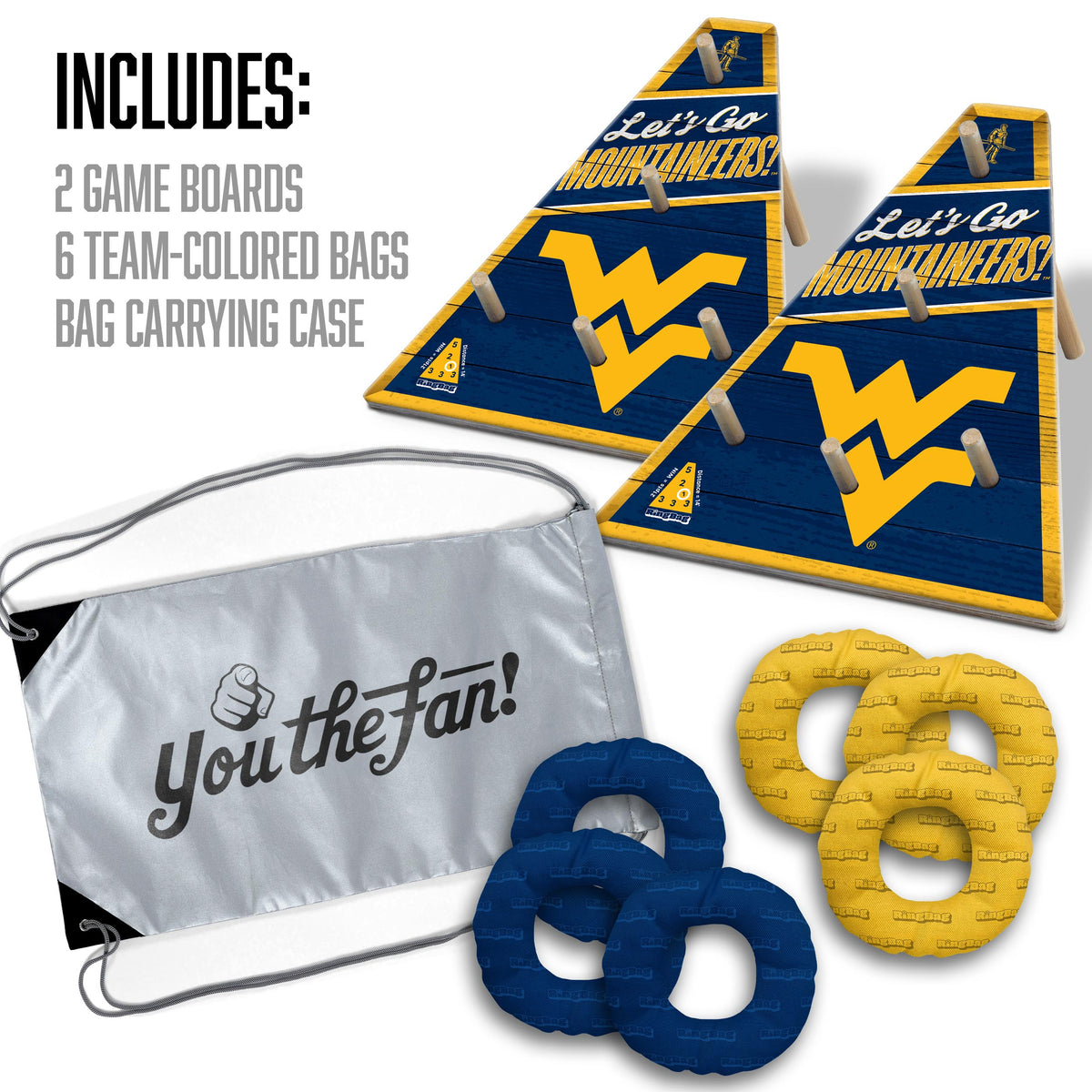 West Virginia Mountaineers Ring Bag Game
