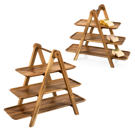 Texas Longhorns Serving Ladder 3 Tiered Serving Station