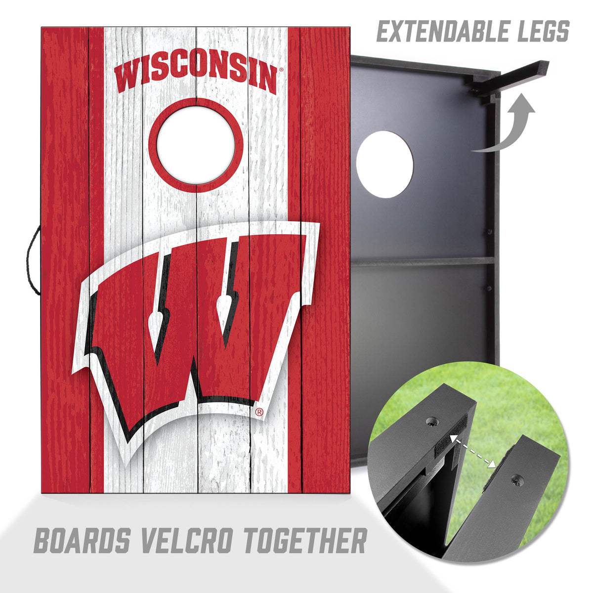 Wisconsin Badgers 2x3 MDF Cornhole Game Set