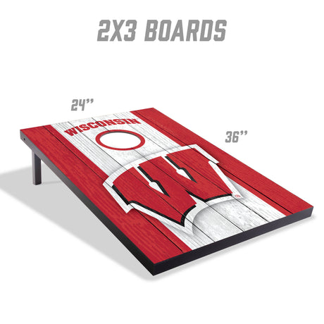 Wisconsin Badgers 2x3 MDF Cornhole Game Set