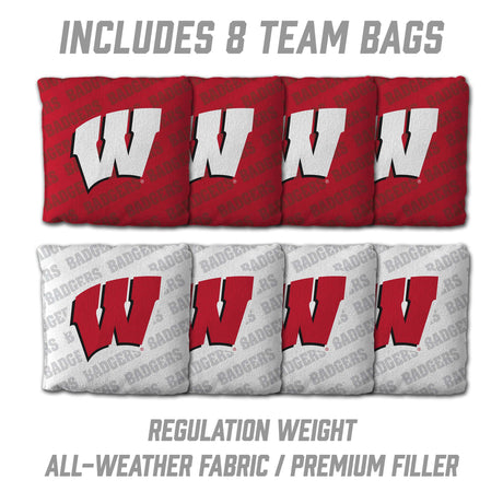 Wisconsin Badgers 2x4 All Wood Cornhole Game Set