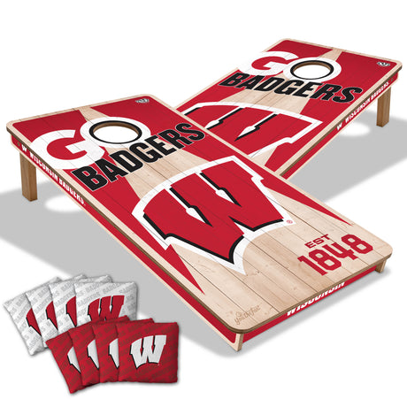 Wisconsin Badgers 2x4 All Wood Cornhole Game Set