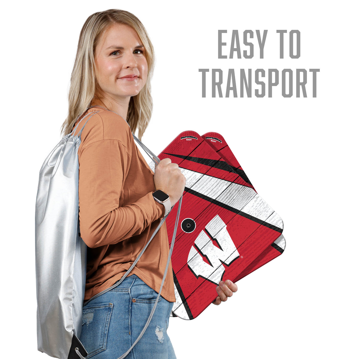 Wisconsin Badgers Horseshoe Bag Game